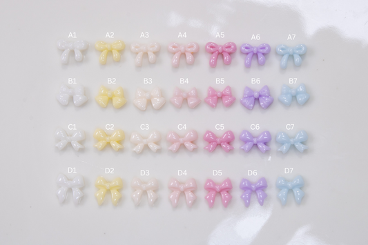 Candy Bow Nail Charms (10pc)
