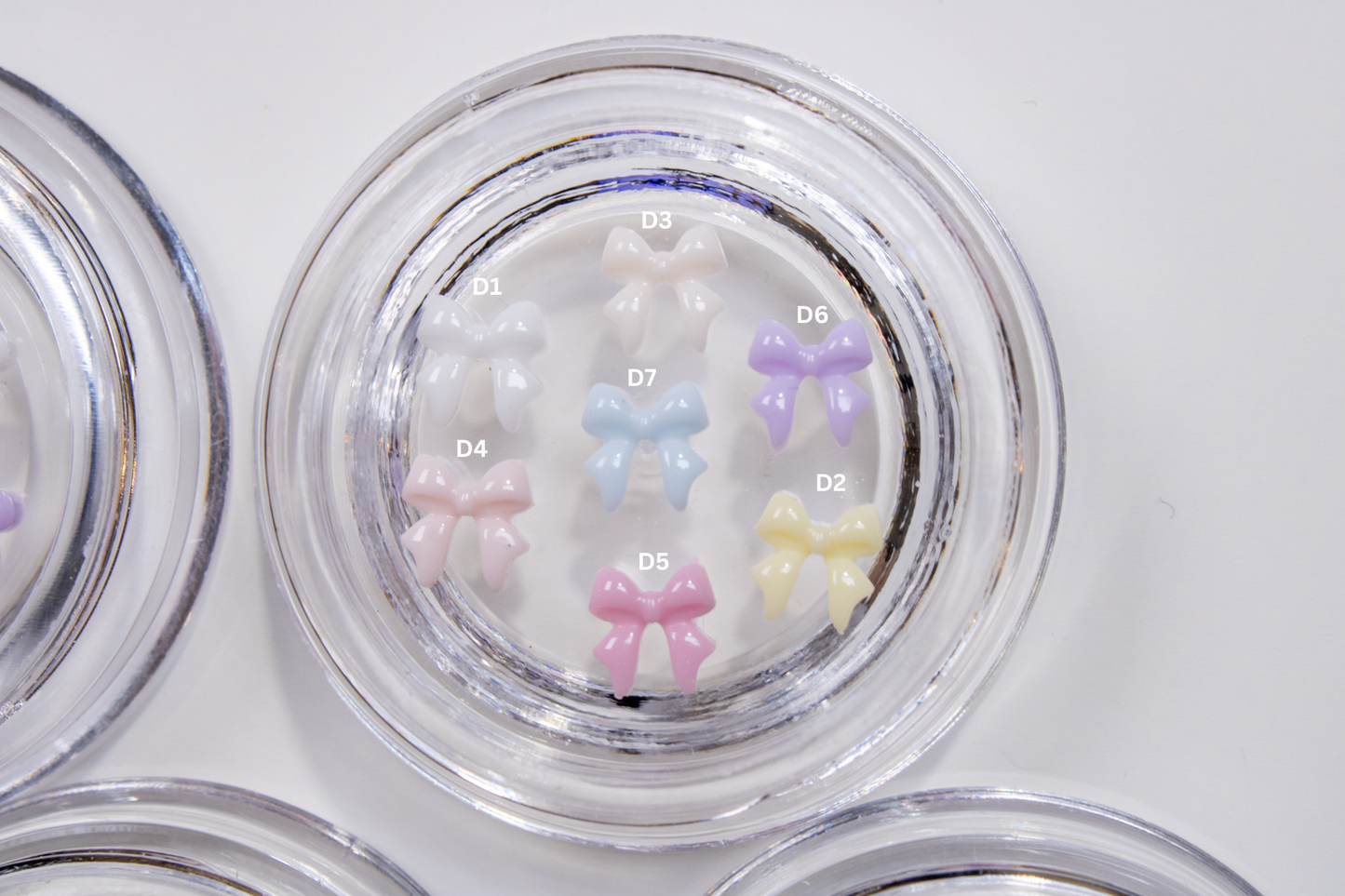 Candy Bow Nail Charms (10pc)