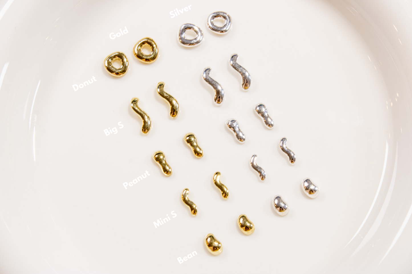 Chunky Metal Nail Charms (2pc)