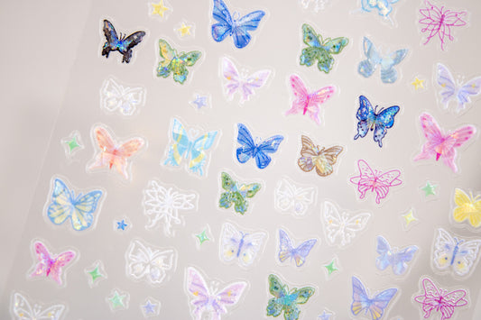 Rainbow Butterfly Nail Sticker