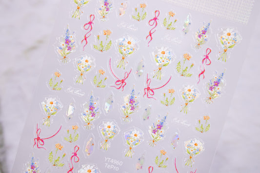 Bouquet Bloom Nail Sticker