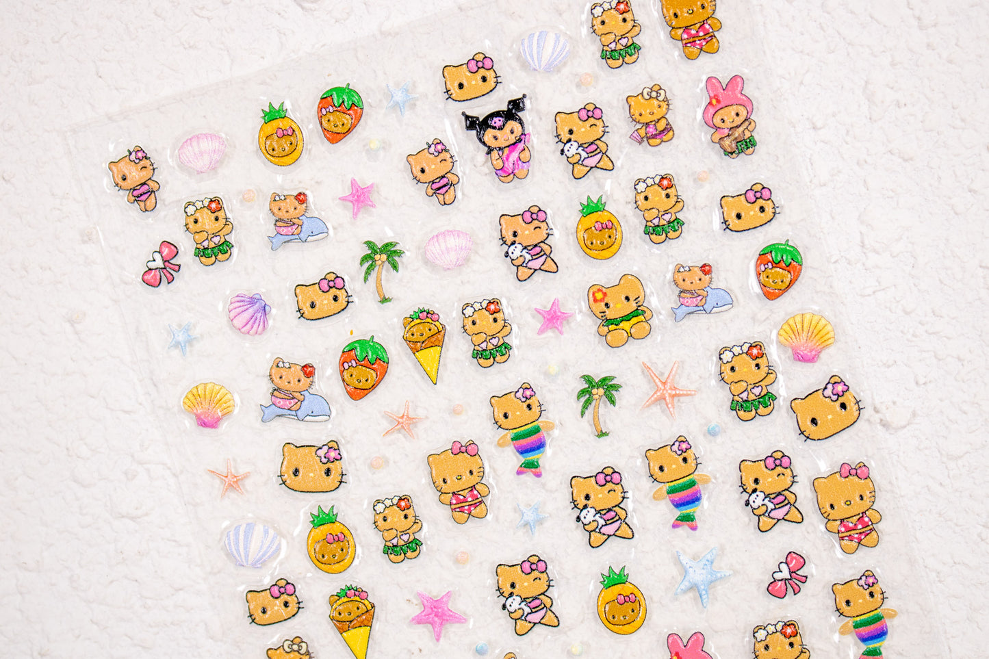 Beach Day Kitty Nail Sticker