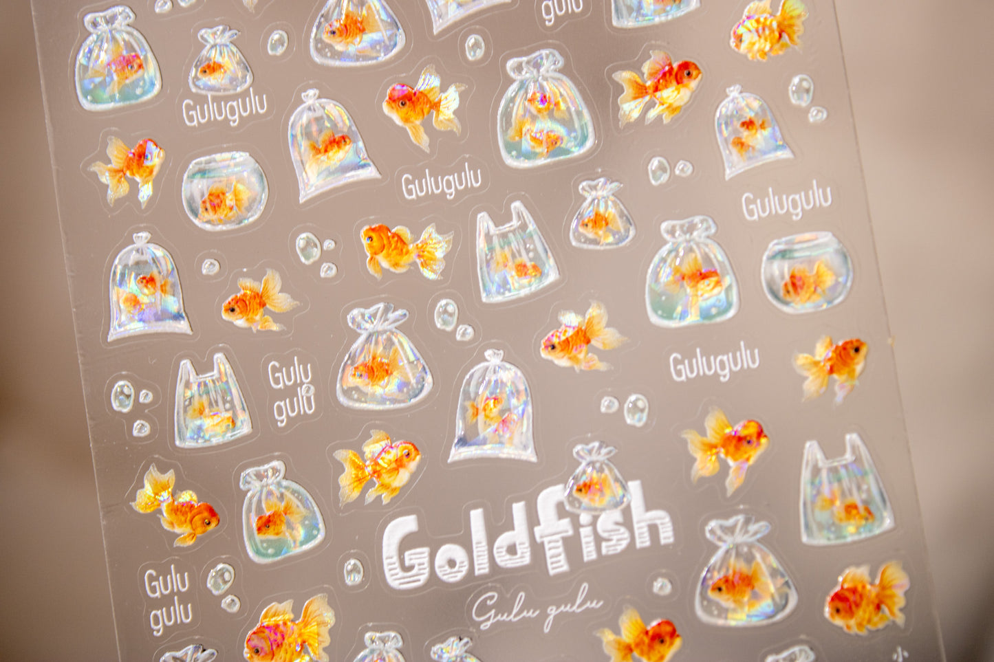 Bubbly Goldfish Nail Sticker