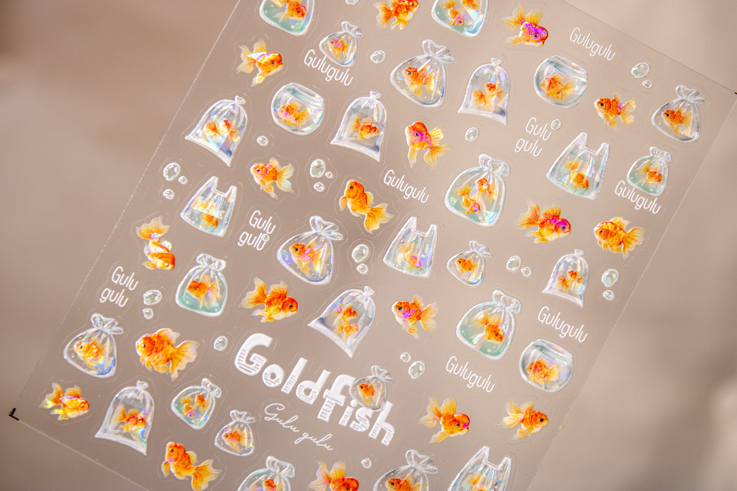 Bubbly Goldfish Nail Sticker