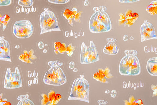Bubbly Goldfish Nail Sticker