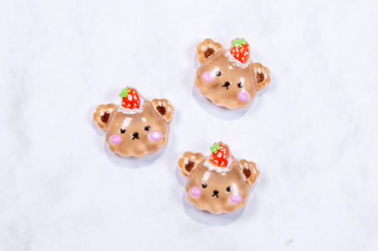 Berry Pie Bear Nail Charms (2pc)