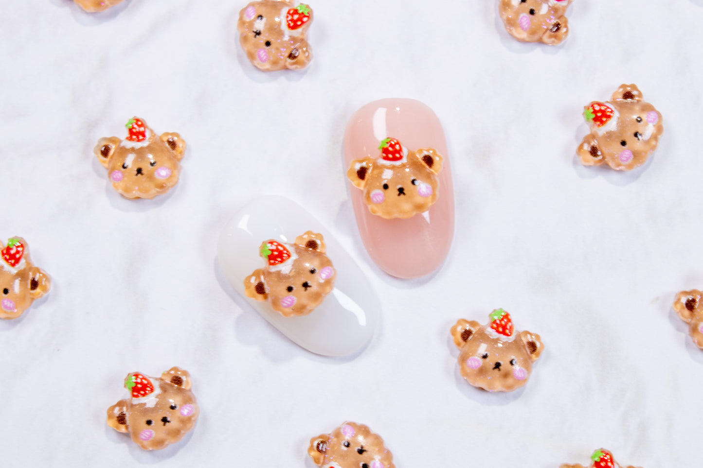 Berry Pie Bear Nail Charms (2p)