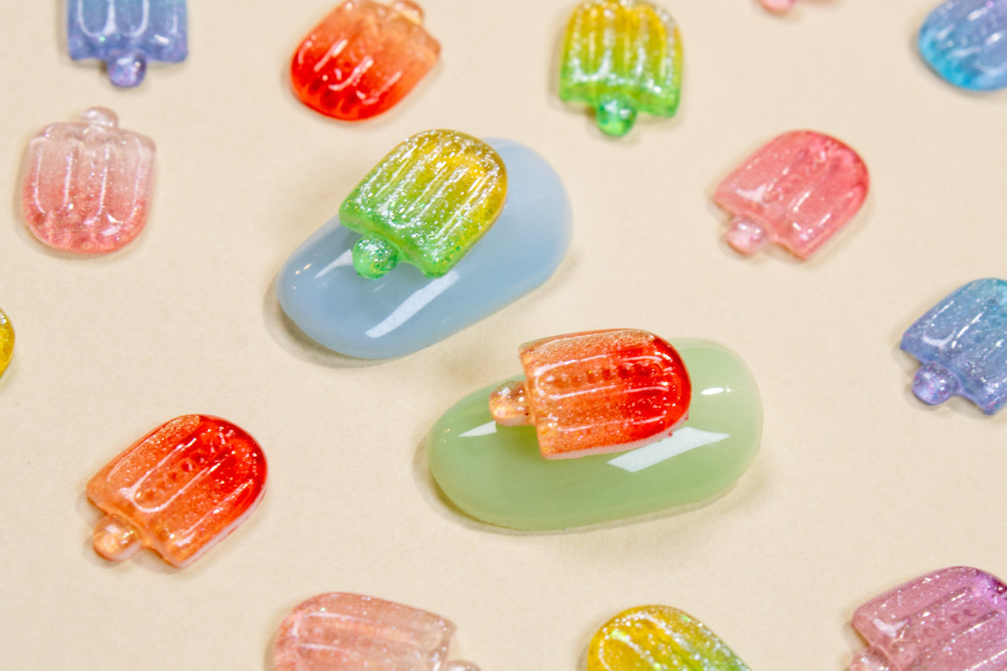 Mini Popsicle Nail Charms (6pc)