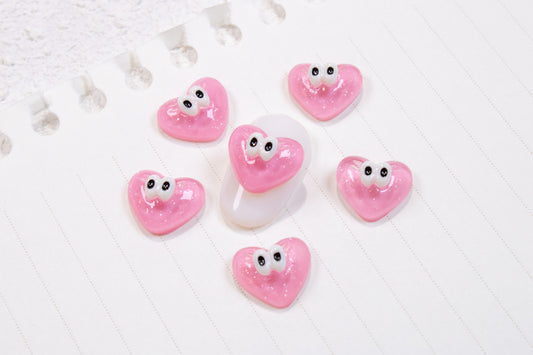 Heart Eyes Nail Charms (2pc)