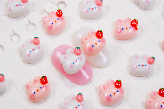 Berry Bunny Nail Charms (2pc)