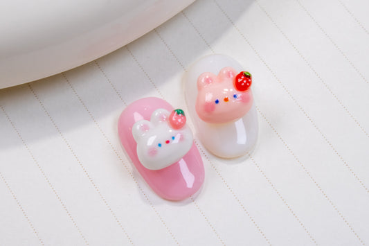 Berry Bunny Nail Charms (2pc)