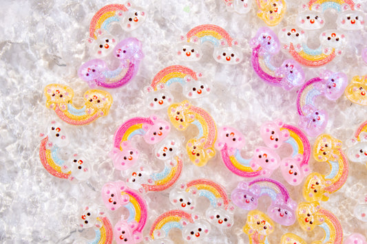 Rainbow Bunny Nail Charms (2pc)