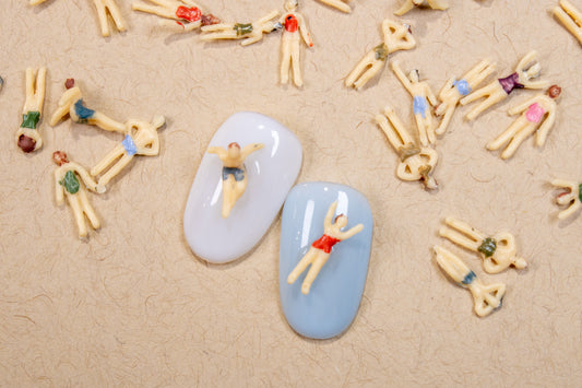 Tiny Swimmer Nail Charms (10pc)