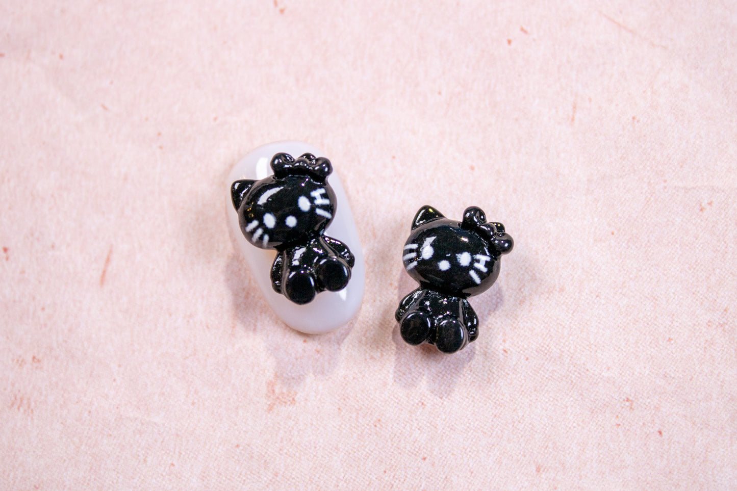 Black Kitty Nail Charms (2pc)