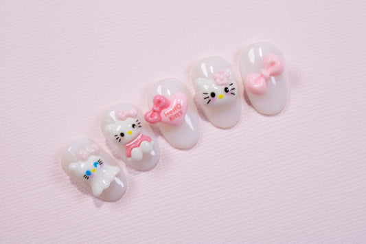 Sweet Kitty Nail Charms (2pc)