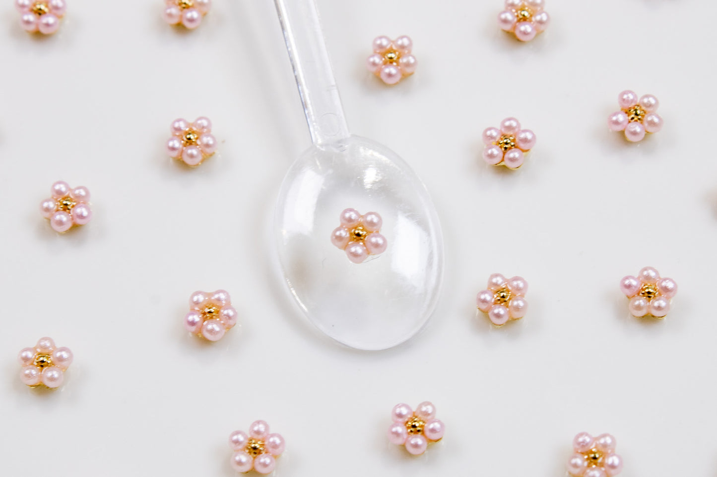 Pearl Blossom Nail Charms (10pc)