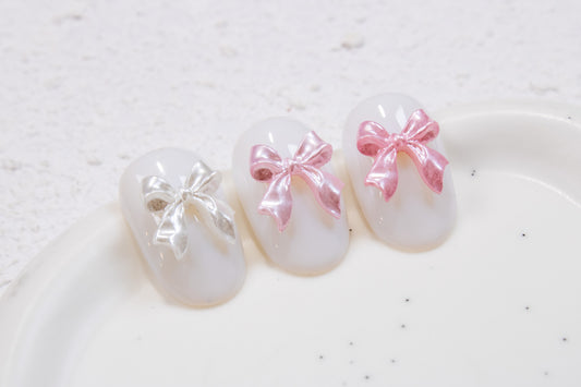 Romantic Bow Nail Charms (5pc)