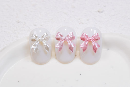 Romantic Bow Nail Charms (5pc)