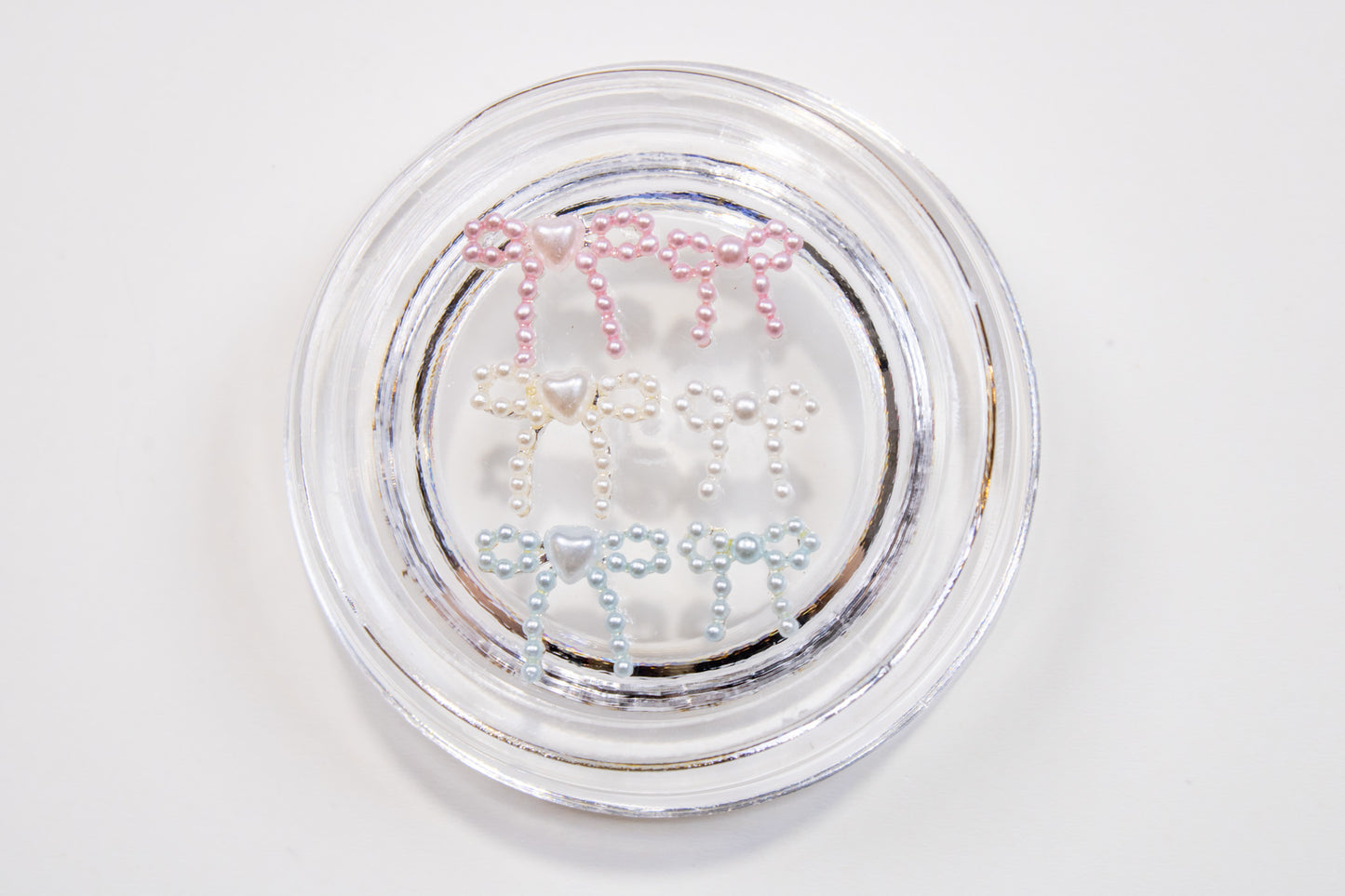 Pearl Ribbon Nail Charms (5pc)