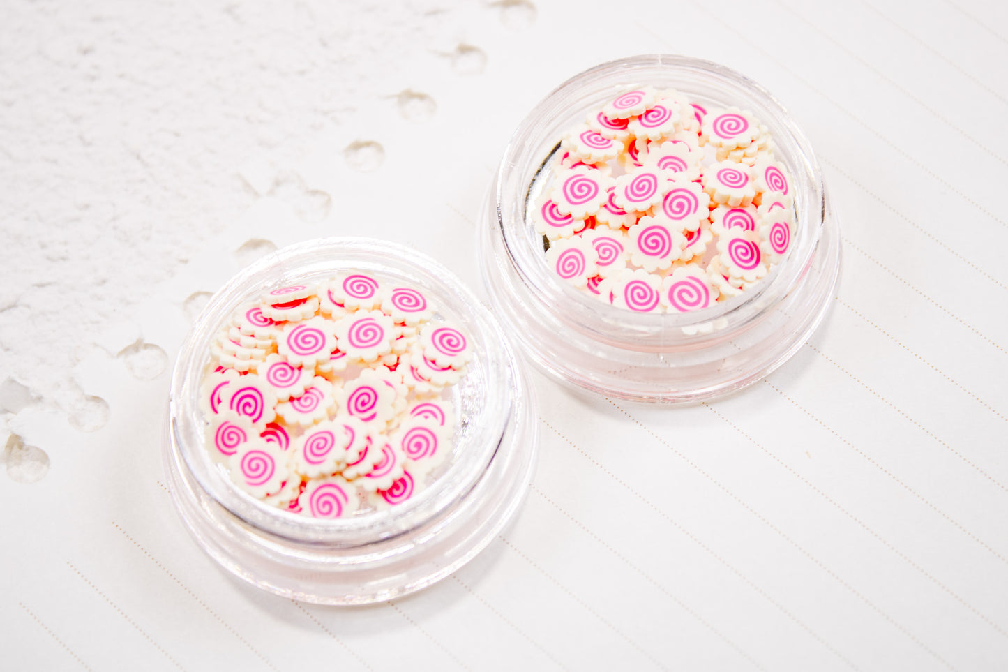 Narutomaki Swirl Nail Charms