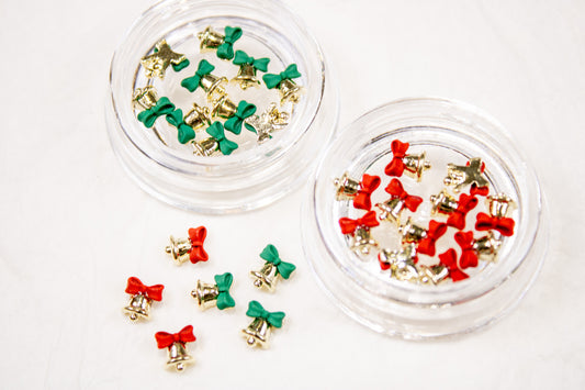 Jingle Bell Bow Charms (5pc)