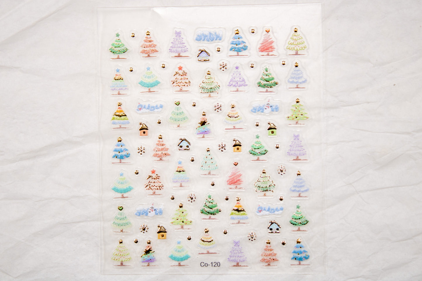 Frosty Christmas Tree Nail Sticker