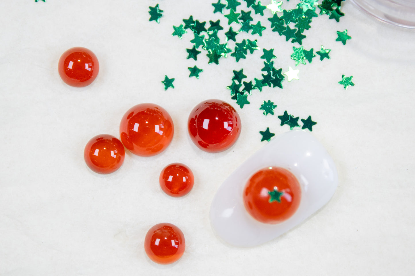 Juicy Tomato Nail Charms & Glitter Set