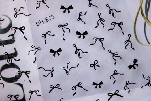 4 Color Classic Bow Nail Sticker