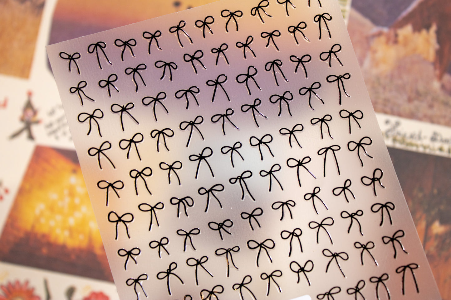 4 Color Ribbon Nail Sticker