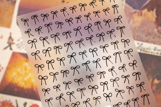 4 Color Ribbon Nail Sticker