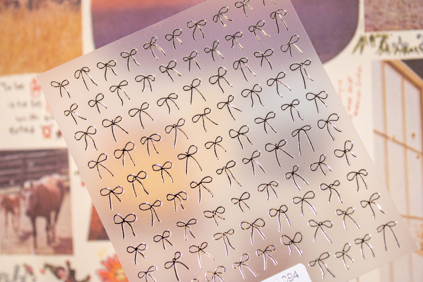 4 Color Ribbon Nail Sticker