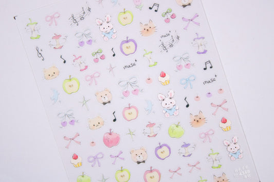Musical Animal Nail Sticker