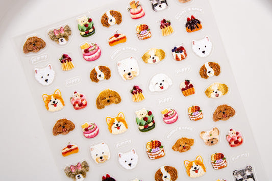 Puppy Cafe Nail Sticker