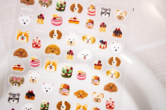 Puppy Cafe Nail Sticker