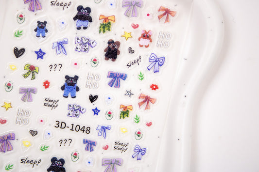 Sleepy Kitty Nail Sticker