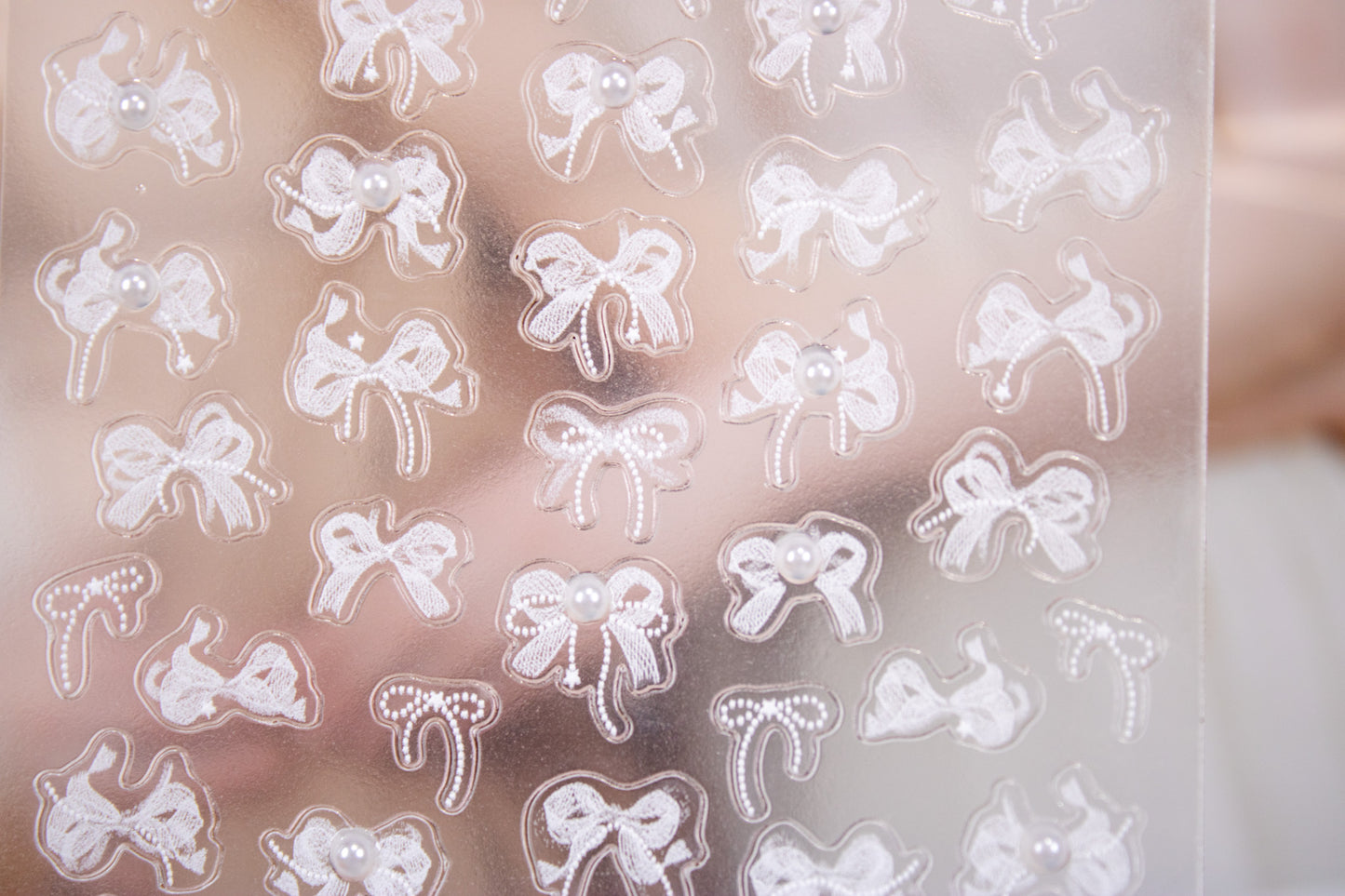 Pearl Ribbon Nail Sticker