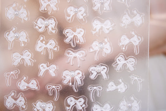 Pearl Ribbon Nail Sticker