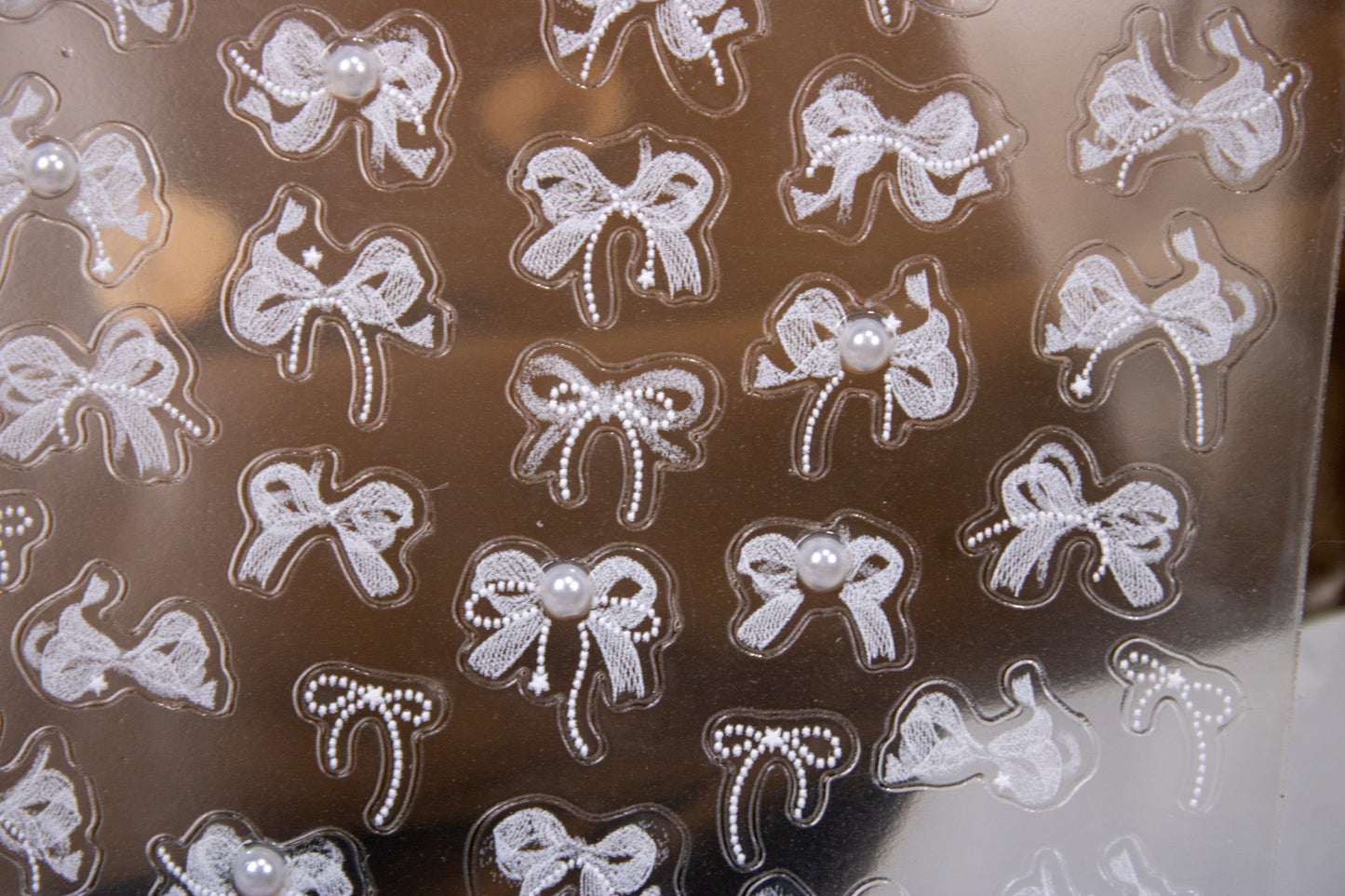 Pearl Ribbon Nail Sticker