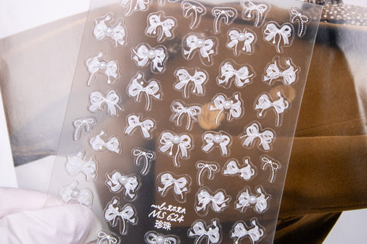 Pearl Ribbon Nail Sticker