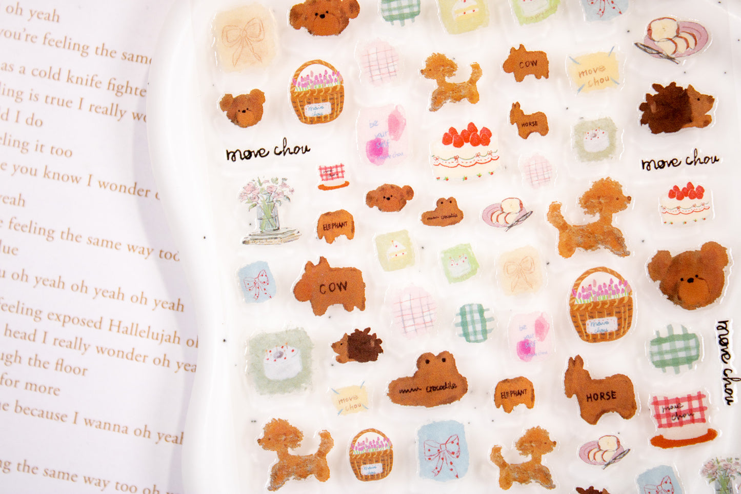 Sweet Poodle Nail Sticker