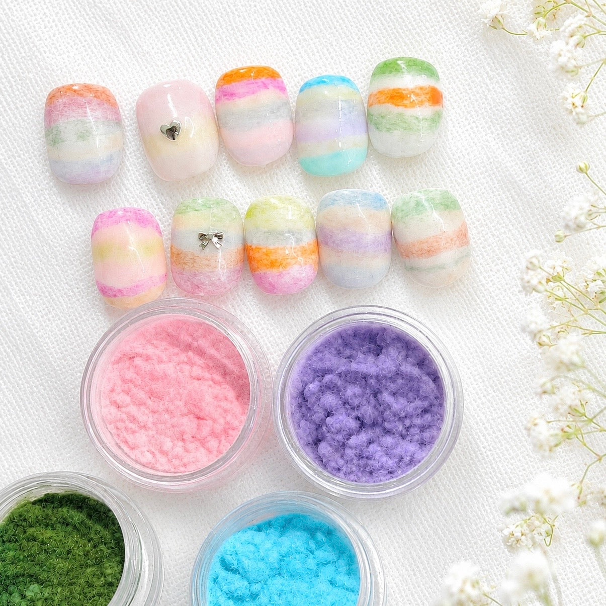 Velvet Flocking Nail Powder Set (12 Colors)