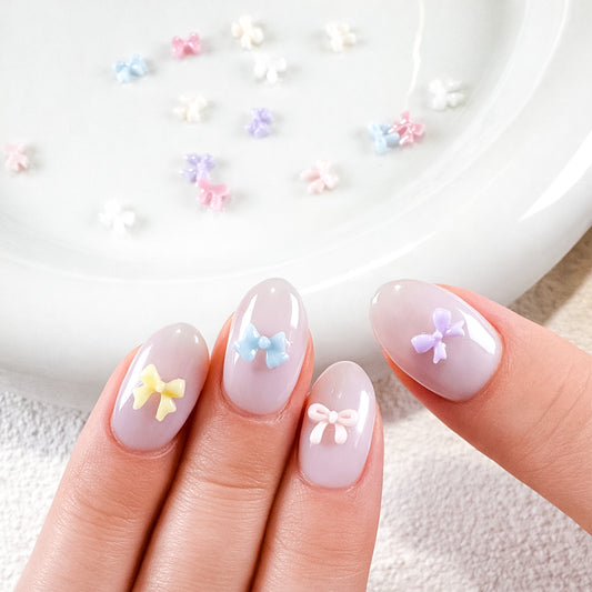 Candy Bow Nail Charms (10pc)