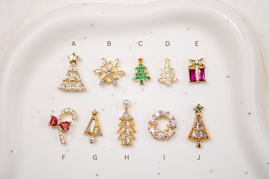 Christmas Wish Nail Charms (2pc)