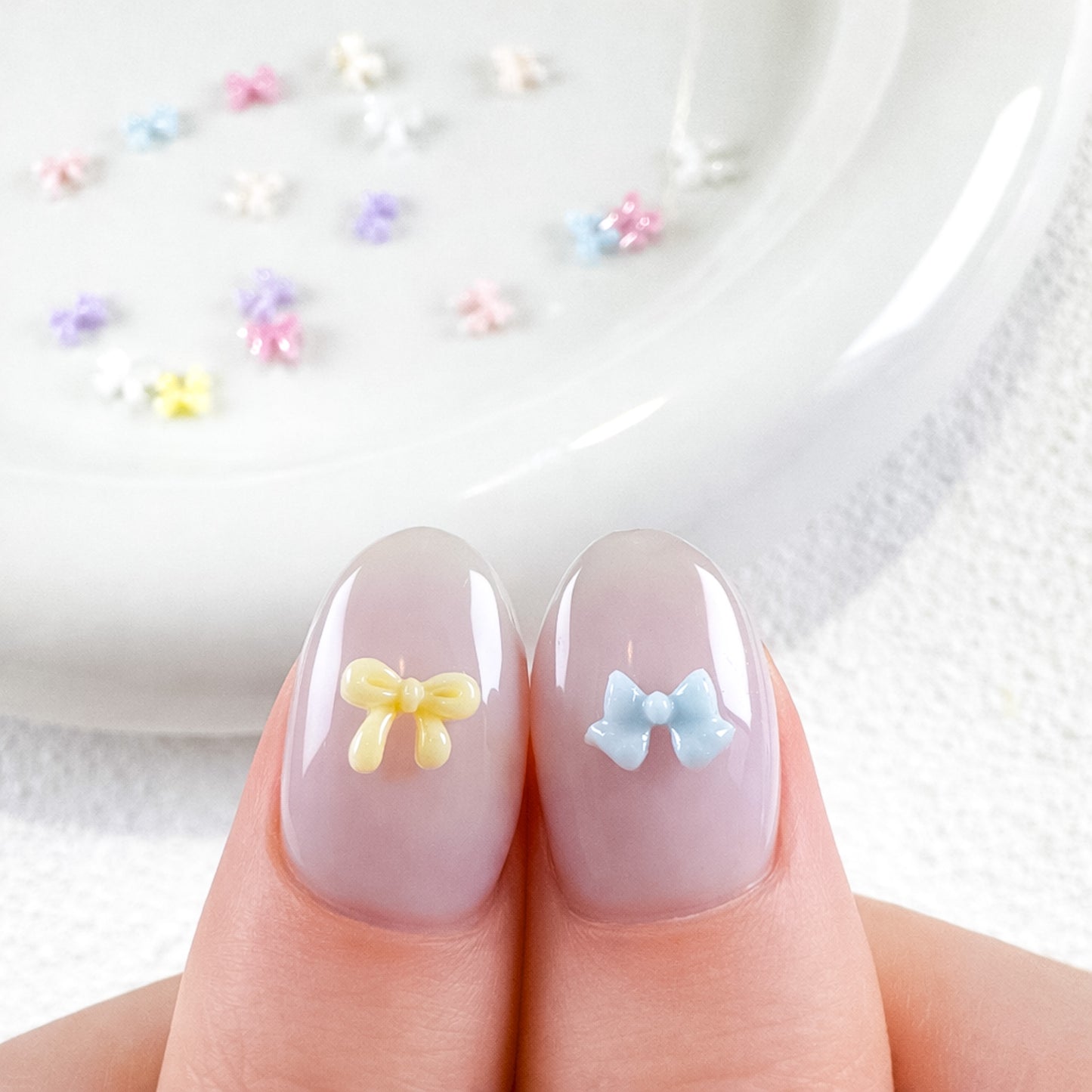 Candy Bow Nail Charms (10pc)