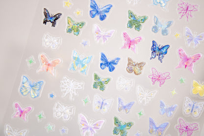 Rainbow Butterfly Nail Sticker