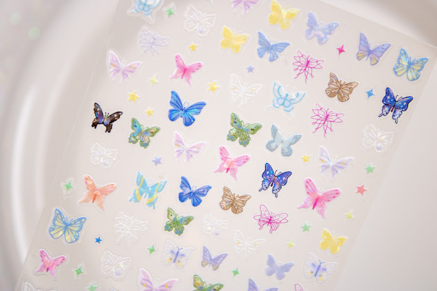 Rainbow Butterfly Nail Sticker