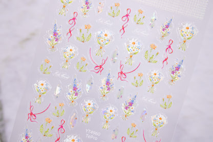 Bouquet Bloom Nail Sticker
