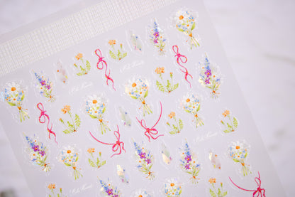 Bouquet Bloom Nail Sticker