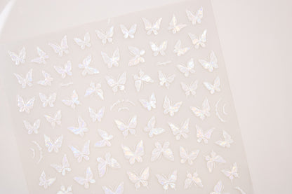 Shimmer Butterfly Nail Sticker