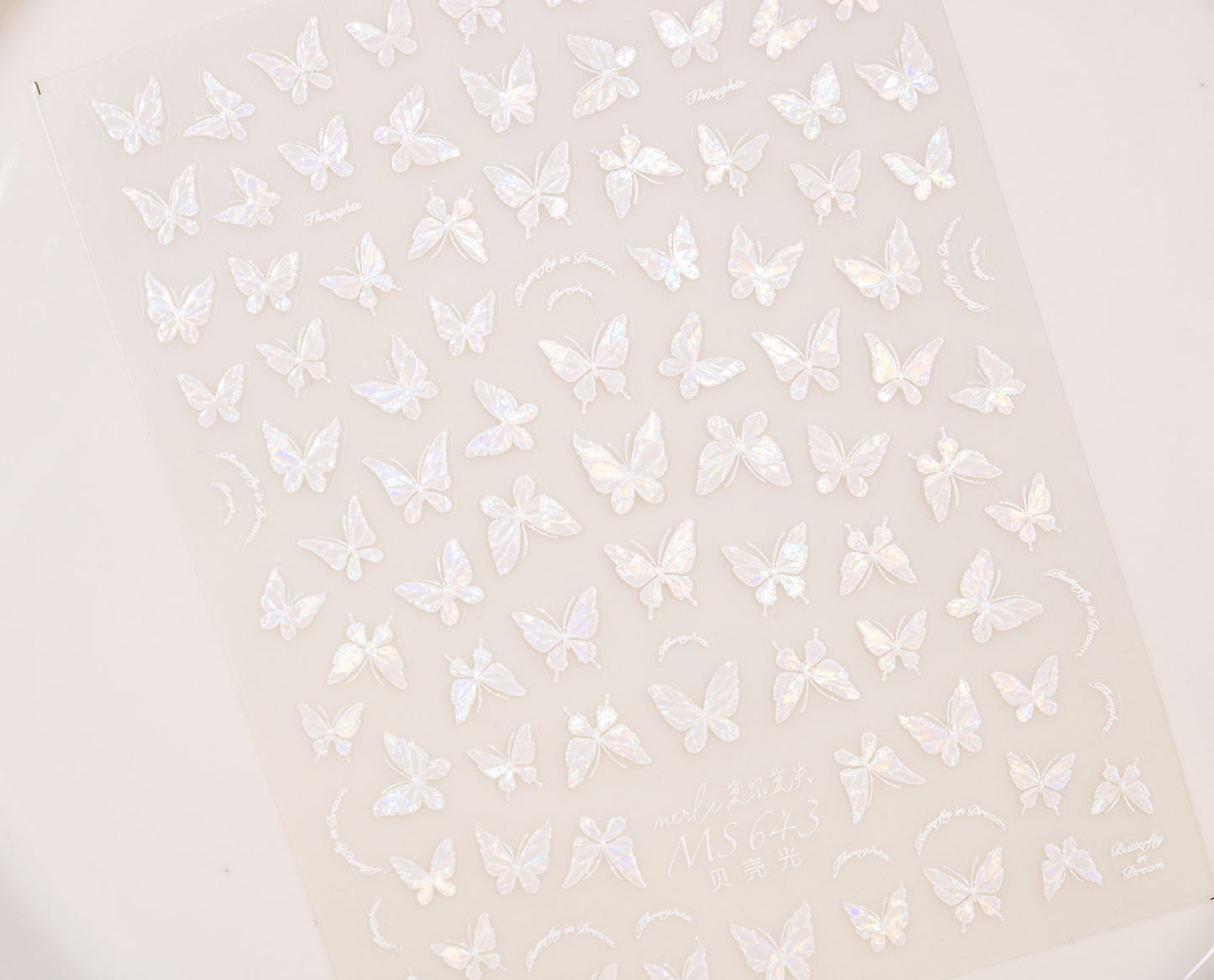 Shimmer Butterfly Nail Sticker